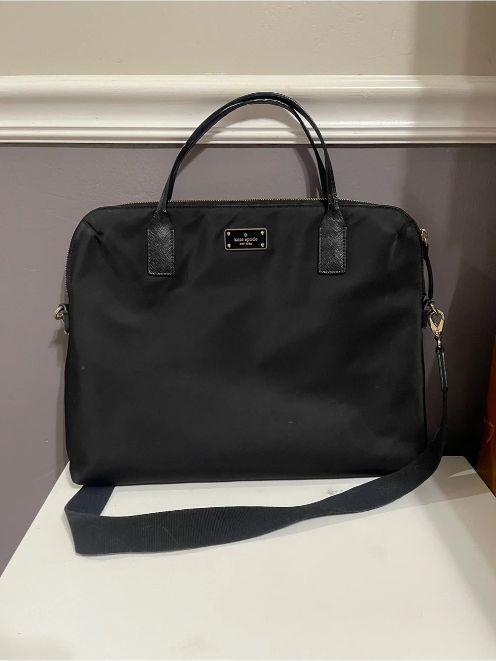 kate spade Black Nylon Laptop Bag